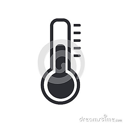 Thermometer icon vector sign and symbol isolated on white background, Thermometer logo concept Vector Illustration