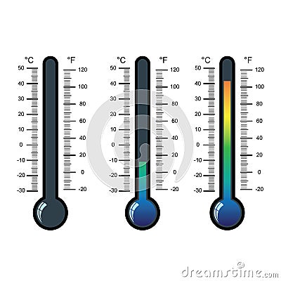 Thermometer icon on white background vector Vector Illustration