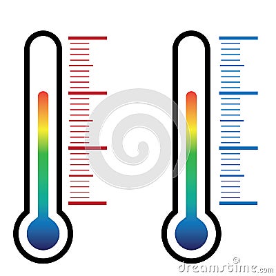 Thermometer icon on white background vector Vector Illustration