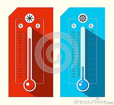 Thermometer Icons Set Vector Illustration