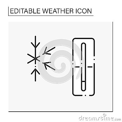Thermometer line icon Vector Illustration