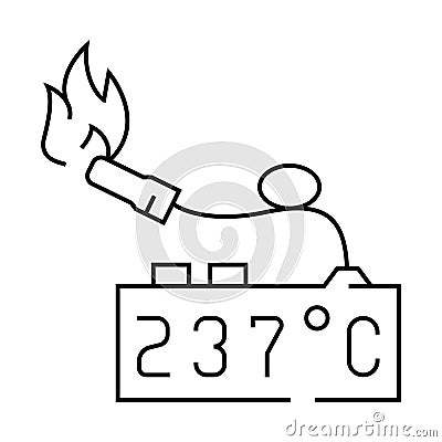 thermometer line icon vector illustration Vector Illustration