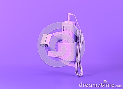 Thermometer, Medical equipment in flat monochrome purple room, 3d rendering Stock Photo