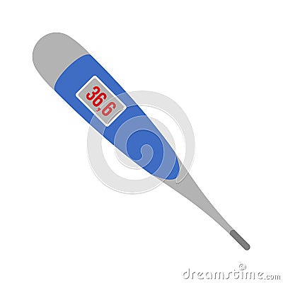 Thermometer. Medical object flat icon. Vector Illustration. Vector Illustration