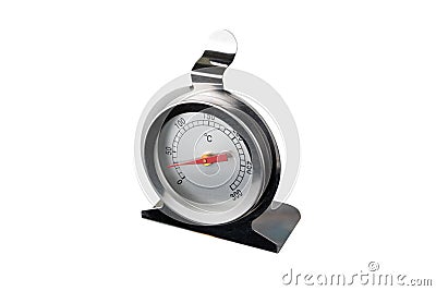 Thermometer Meter Analog measuring equipment. on white background Stock Photo