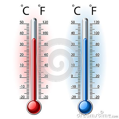 Thermometer set Vector Illustration
