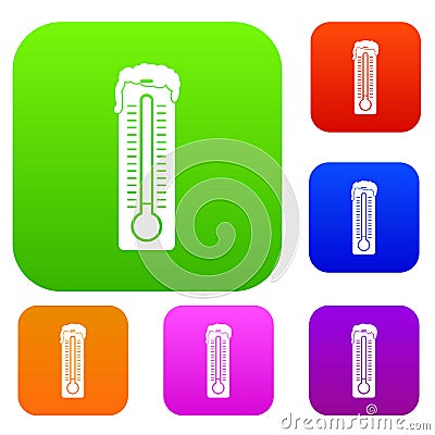 Thermometer set collection Vector Illustration