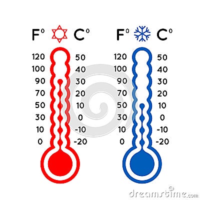 Thermometer set vector illustration Vector Illustration