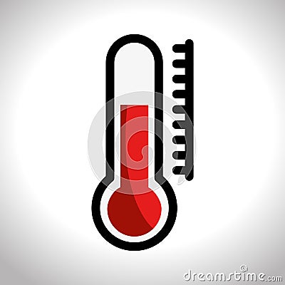 Thermometer sign isolated icon Vector Illustration