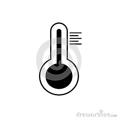 Thermometer vector icon, cold icon Vector Illustration