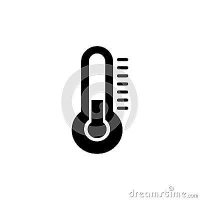 Thermometers Icon In Flat Style Vector For Apps, UI, Websites. Black Icon Vector Illustration Vector Illustration