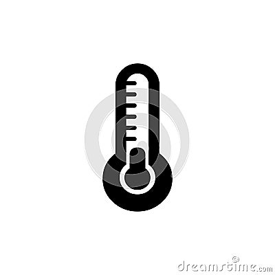 Thermometers Icon In Flat Style Vector For Apps, UI, Websites. Black Icon Vector Illustration Vector Illustration