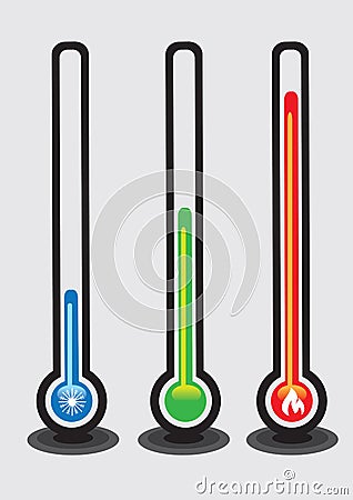 Thermometers and Temperature Vector Illustration Vector Illustration