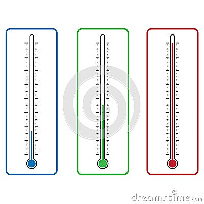 Thermometers on white background vector Vector Illustration