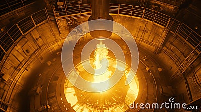 Thermonuclear reaction. An abstract representation of a process Stock Photo
