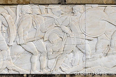 Thermopylae Memorial, Greece Editorial Stock Photo