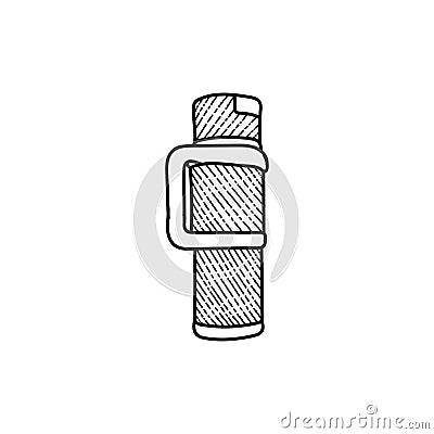 Thermos drink line art illustration creative design Vector Illustration