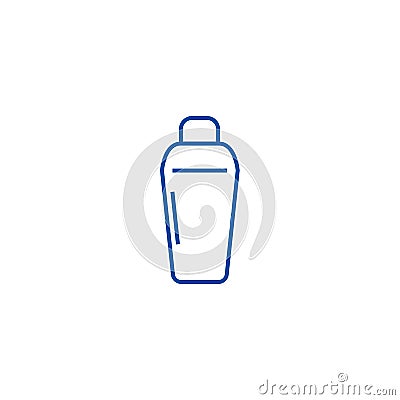 Thermos line icon concept. Thermos flat vector symbol, sign, outline illustration. Vector Illustration