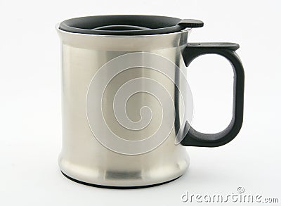 Thermos mug Stock Photo