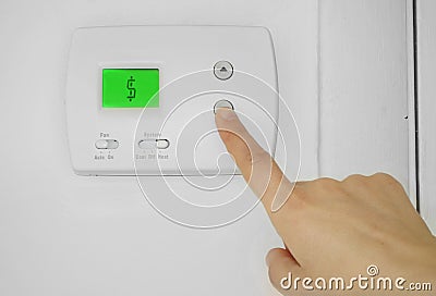 Thermostat cost Stock Photo