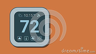 Thermostat, home assistant Stock Photo