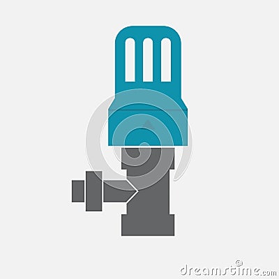Thermostat radiator valve icon Vector Illustration