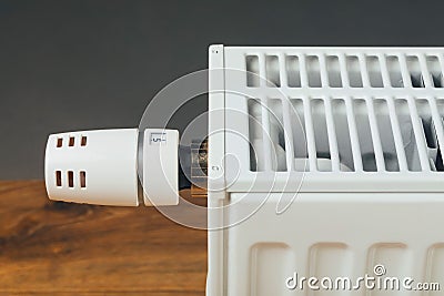 Thermostatic radiator valve Stock Photo