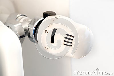 Thermostatic valve radiator contacalorie Stock Photo