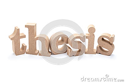 Thesis Wood Word Stock Photo