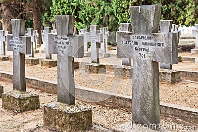 Zeitenlik war cemetery in Thessaloniki. Editorial Stock Photo