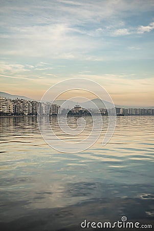 Thessaloniki Port View, using tilt and shift lens Stock Photo