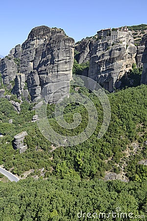 Meteors monasteries in Greece. Stock Photo