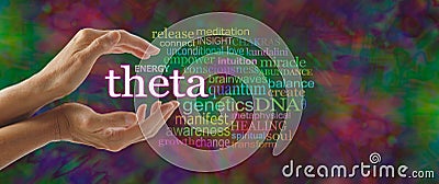 Theta Word Cloud Stock Photo