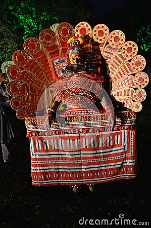 THEYYAM DANCE OF KERALA, INDIA Editorial Stock Photo