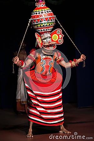 Theyyam Dance in Kerala, South India Editorial Stock Photo