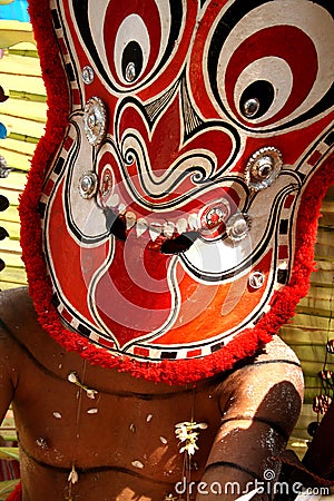 Theyyam faces Stock Photo