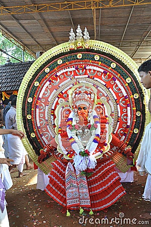 Theyyam Folk art of Kannur Editorial Stock Photo