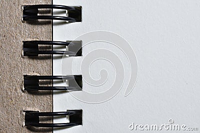 Thia image Close-up Metal binding notebook Stock Photo