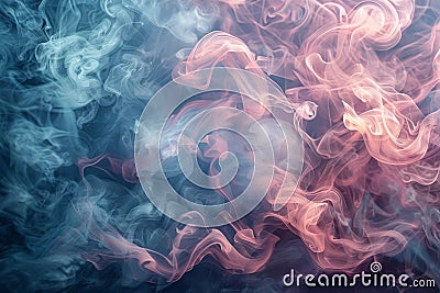 Billowing Smoke Suspended in the Sky Stock Photo