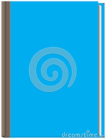 Thick blue book Vector Illustration