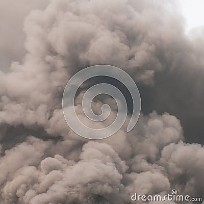 Thick dark smoke Stock Photo