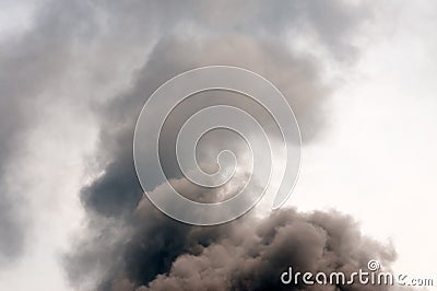 Thick dark smoke Stock Photo