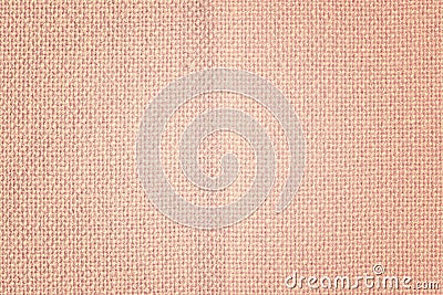 Thick fabric beige color. Texture of coarse fabric, close up. Blank background. Stock Photo