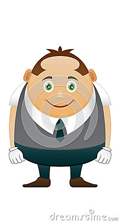 Thick happy office man Stock Photo