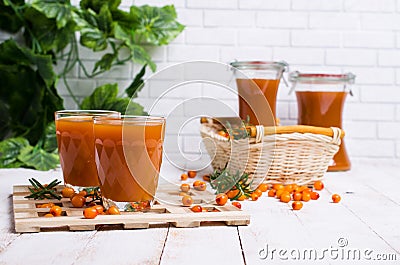 Thick orange drink Stock Photo