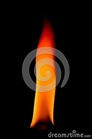 Thick orange flame Stock Photo