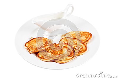 Thick pancake Stock Photo