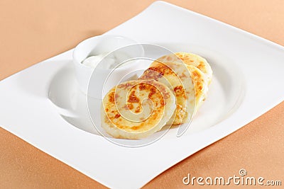 Thick pancake Stock Photo