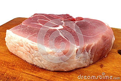 Thick pork steak Stock Photo