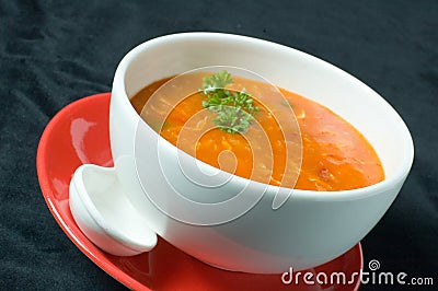 Thick Russian Soup Stock Photo